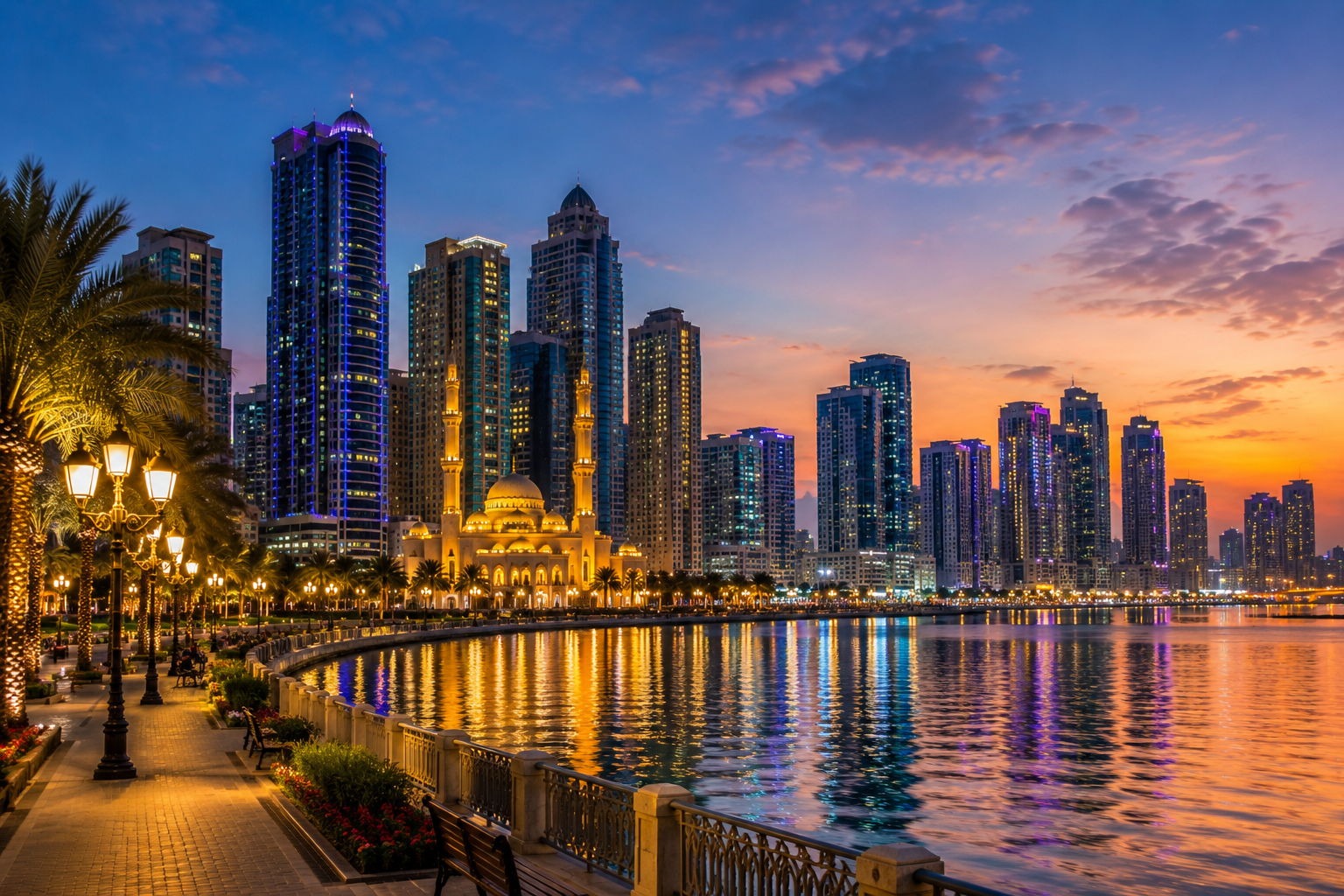 Sharjah skyline, UAE