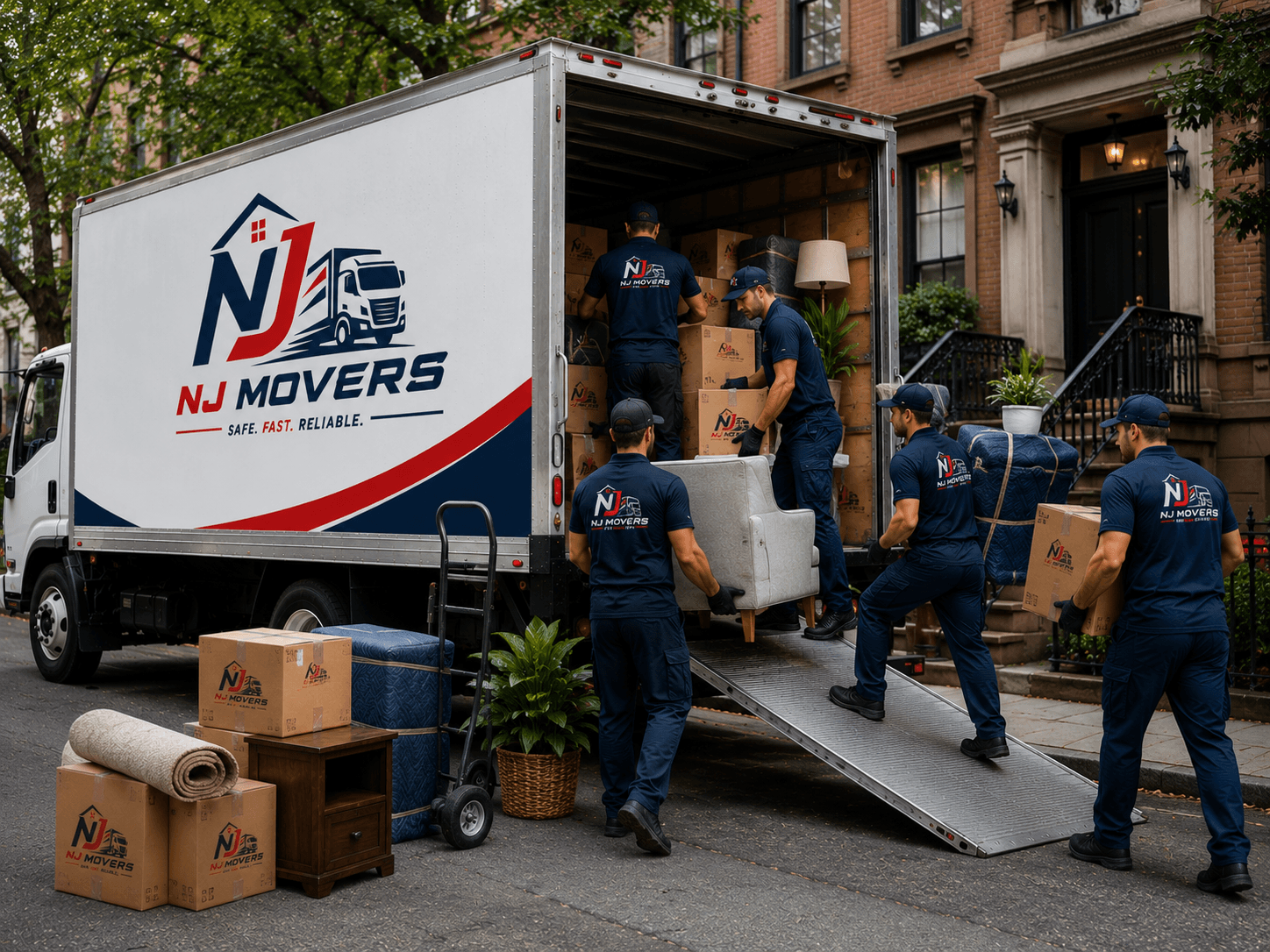 Mover carrying boxes